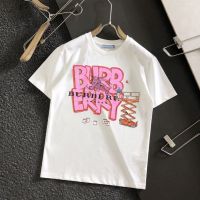 2023 BurberryˉSummer New Fashion Trend Mens Short Sleeves Letter Printing Minimalist Design Sense Small Male Trend Versatile Couple Style Trend