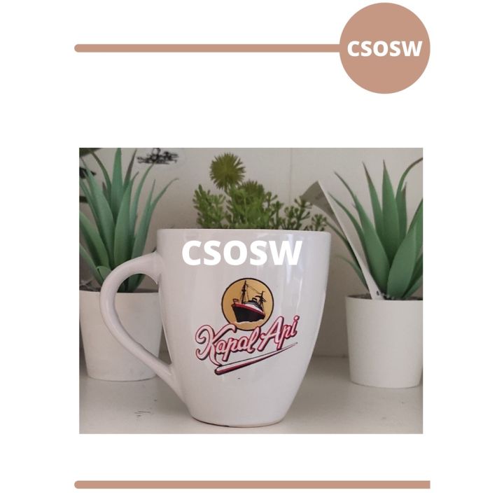 Original 1pc Kapal Api Gelas Mug Kopi Kecil Putih Cocok Utk Drip Lazada Indonesia 5897