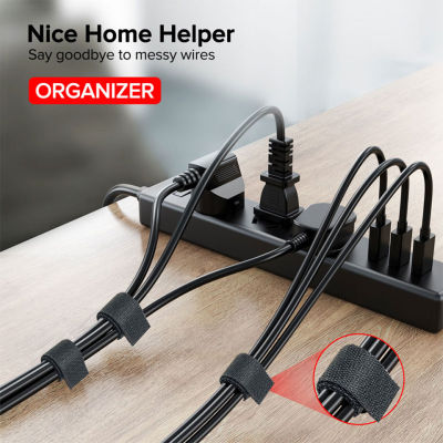 2 rolls USB Cable Winder Cable Organizer Ties Mouse Wire Earphone Holder PC Cord Free Cut Cable Management Hoop Tape Protector Adhesives Tape