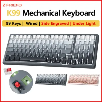 Ajazz AK33 82 Keys White Backlight Game Wired Mechanical Keyboard, Cable  Length: 1.6m Green Shaft