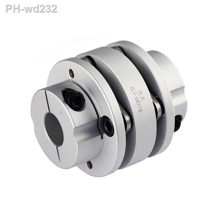 clt-step-double-diaphragm-coupling-aluminum-alloy-elastic-connecting-sleeve-with-keyway-double-flange-coupling-clt-39x48