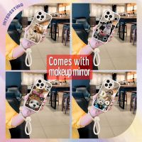 Makeup mirror tulip Phone Case For iphone13 Pro lovely Liquid silicone dustproof Hangings interest flower luxurious