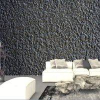 ☂✐☋ Decorative Wallpaper Black Abstract Texture Marble TV Background Wall