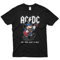 Hot sale AC/DC band Rock Band graphic Mens 100% Cotton Round Neck Short Sleeve T-Shirt  Adult clothes