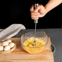 TEX35cm Egg Beater Hand Mixer Semi-automatic Egg Stirrer Stainless Steel Egg Tools Whisk Stirrer Mixing Press Rotary Cream Utensils