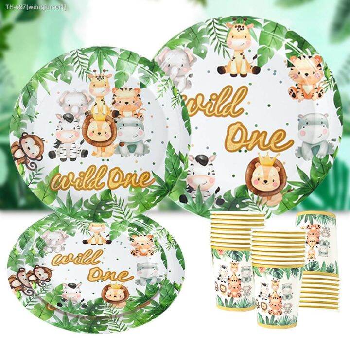 jungle-animal-tableware-wild-one-birthday-party-decoration-forest-jungle-animal-safari-theme-party-kids-boy-baby-shower-supplies