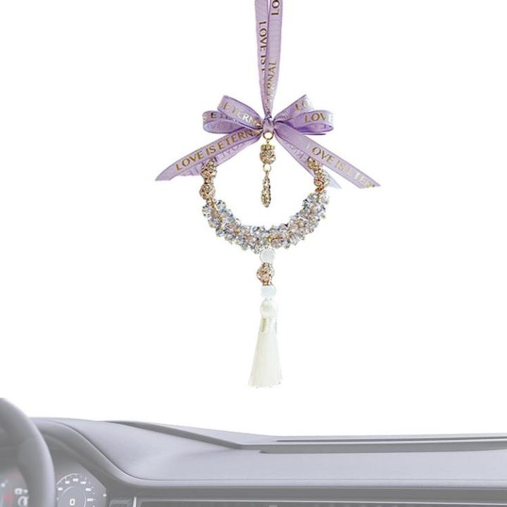 car-mounted-pendant-gourd-shaped-rear-view-mirror-car-decorations-rear-view-mirror-car-decorations-with-bow-tie-car-dashboard-ornaments-for-rear-view-mirror-physical