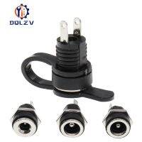 5.5X2.1/5.5X2.5MM DC Power Jack Socket Supply Female Panel Mount Connector Plug Adapter 2 Terminal Type DC Connector 5.5*1.35  Wires Leads Adapters