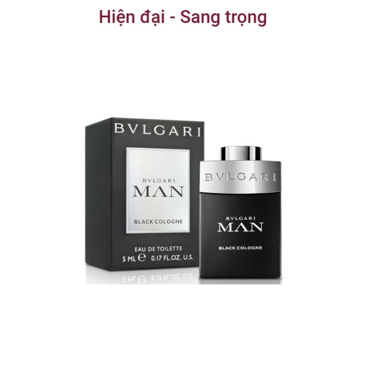 HCM]Nước Hoa Nam Bvlgari Man In Black Cologne 5ml - mini 