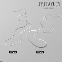 ✨J&amp;y สีเงิน✨ พร้อมส่ง สร้อยคอโซ่ เงินแท้ 100% 925 ลายงู สไตล์เกาหลี หรูหรา กันแพ้ เครื่องประดับแฟชั่น ของขวัญ N063