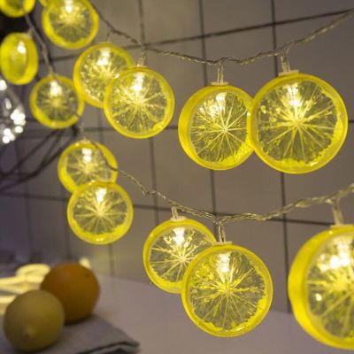 LED Lemon Light String Garland Light Indoor Use Battery/USB Holiday Fairy Lights For Wedding New Year Decoration