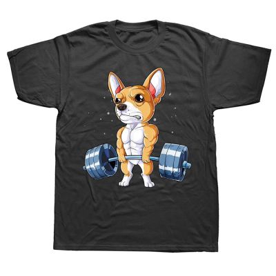 Chihuahua Weightlifting Funny Deadlift Gym Dog T Shirts Graphic Cotton Streetwear Short Sleeve Birthday Gifts Summer T shirt XS-6XL