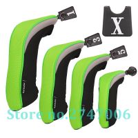 4pcs/set Thick Neoprene Foam Golf Club Driver Fairway Wood Hybrid Head Covers 1 3 5 UT Covers with Long Neck