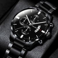 （A Decent035）Reloj Hombre แฟชั่น MenWatchCalendarWristwatch นักธุรกิจนาฬิกา Relogio Masculino