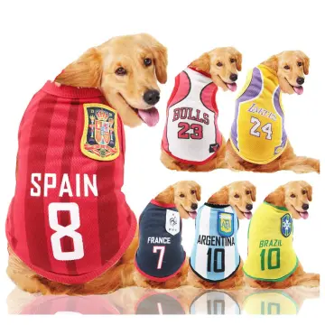 Sports Dog Vest Cat Shirt Pet Clothing Summer Cotton Sweatshirt Football  Jersey Dog Clothes For Small Medium Large Dogs XS-6XL