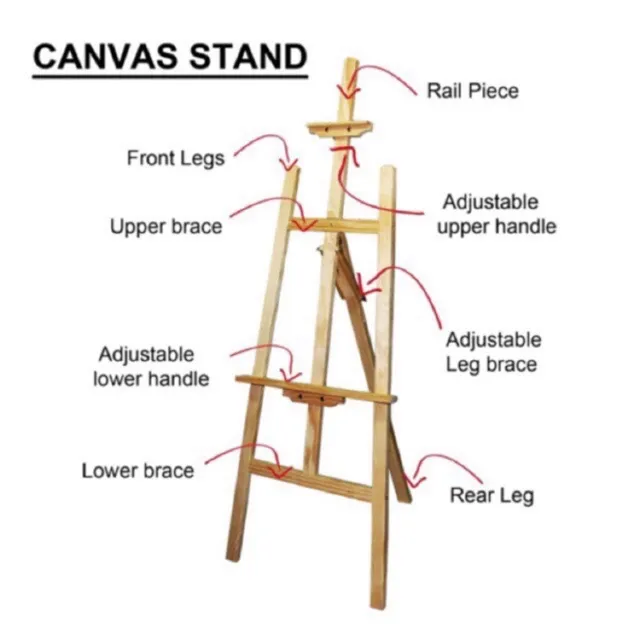 1.6 Meters Easel Wooden Painting/Display Stand Art Supplies Sketch Wooden  Frame