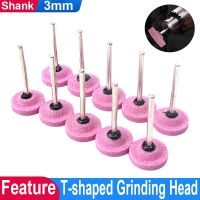 【CW】 3mm Shank Grinding T-shaped Mounted Buffing Polishing Stones Abrasive Die Grinder Metal