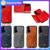 เพื่อเป็นเกียรติแก่20 Pro หนัง PU เคสโทรศัพท์เซลล์กันกระแทกเคสโทรศัพท์กันฝุ่นพร้อมกระเป๋าช่องเสียบบัตรที่รัดคู่