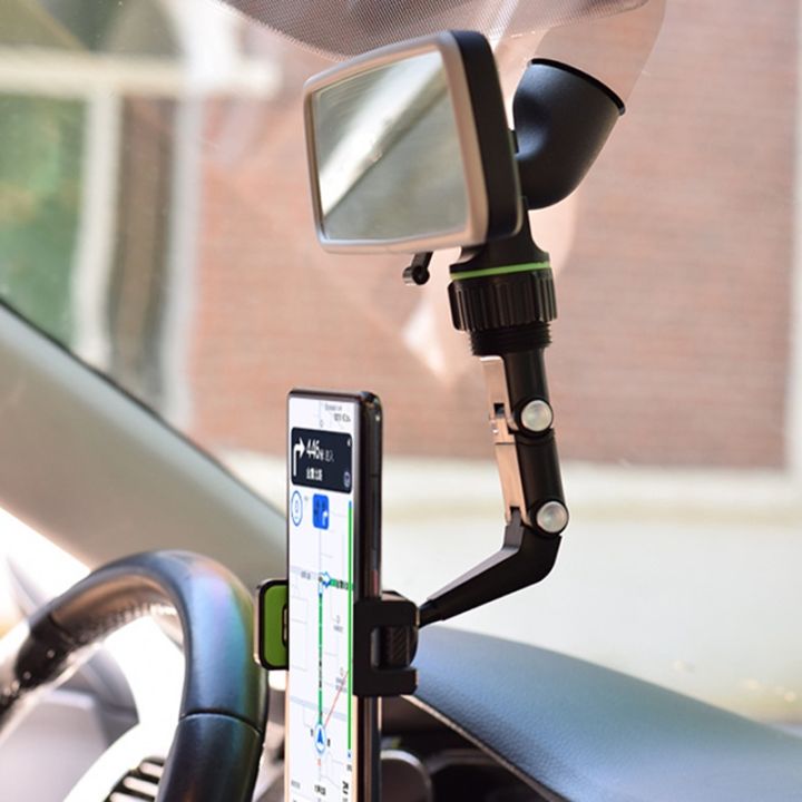 ขายึดโทรศัพท์มือถือ-ที่ยึดโทรศัพท์ในรถยนต์-ใช้กับกระจกมองหลัง-ปรับได้-360-องศา-หนีบโต๊ะปรับได้ตามความต้องการ-ส่งจากไทย