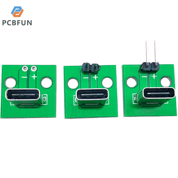 pcbfun-usb-ชนิด-c-เบรคเอาท์บอร์ดอนุกรมพื้นฐานประเภทคอนเนคเตอร์ตัวเมียฝ่าวงล้อมบอร์ดคอนเวอร์เตอร์-pcb