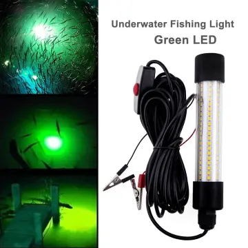 12V LED Green Underwater Submersible Night Fishing Light Crappie Shad Squid  US