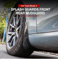 Mud Flaps Mudguards สำหรับ Tesla รุ่น3 Splash Guards ด้านหน้าด้านหลังล้อ Fender คาร์บอนไฟเบอร์ ABS รุ่นสามอุปกรณ์เสริม2017-2023