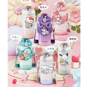 480Ml Kawaii Hello Kitty Sanrio Portable Thermos Mug 316 Stainless Steel  Cute Anime Kuromi Cinnamoroll Kids Water Bottle Gift