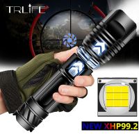 9 Core New XHP100 LED Flashlight Outdoor Waterproof Tactical LED XHP Torch Dual Switch Zoom USB Rechargeable for Camping Hunting