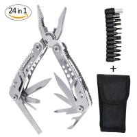 【Hot deal】 Multitool 24 In 1 Pocket Multi Tool Plier Kit Heavy Duty Stainless Steel Multi-Purpose Tool For Hunting Hiking Camping