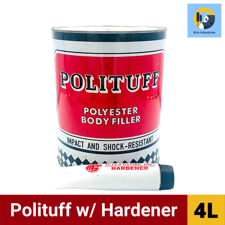 Polituff Polyester Body Filler with Hardener 4 Liters (1 Gallon) Impact