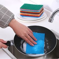 hotx 【cw】 Sink Dish Sponge Scrubber Washing Pots Scouring Wipes Set Small Items Useful Little Things Reusable Pan Cleaner