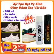 Vệ Sinh Giày Sneaker Cao Cấp Xịt Tạo Bọt Siêu Tốc Chỉ Cần 1 Phút Là Xong