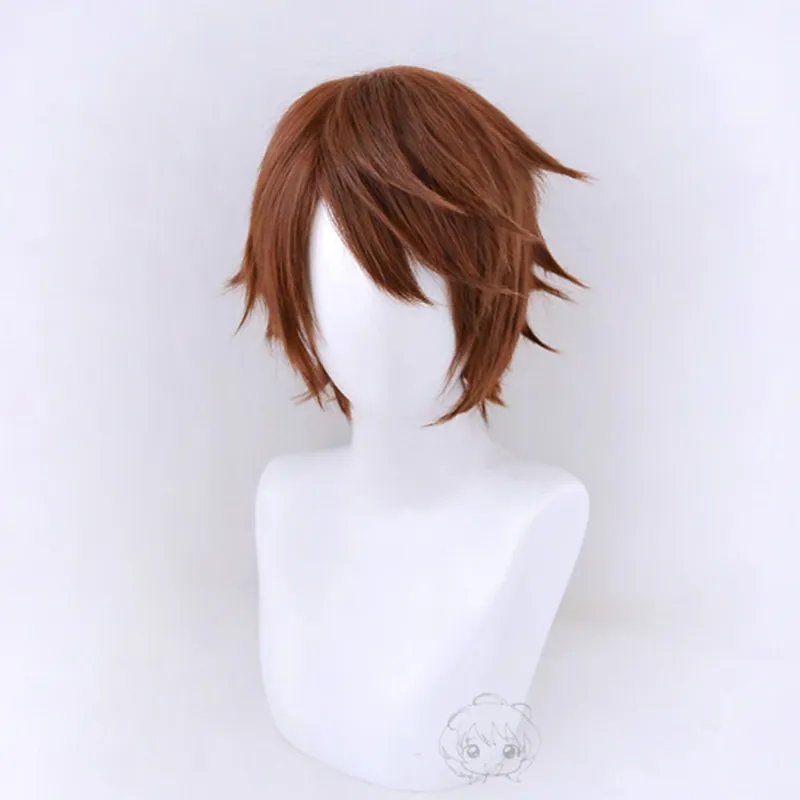 Brown short hotsell cosplay wig