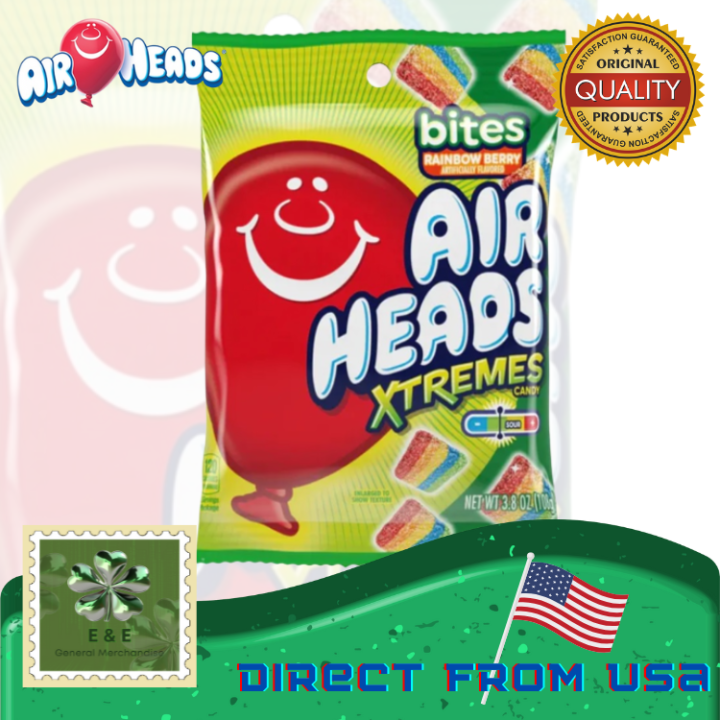 E & E Airheads Xtremes Candy Rainbow Berry Bites 108 g Intense sweetly