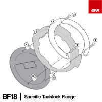 GIVI BF18 - Specific Tanklock Flange - อุปกรณ์สำหรับติดตั้งกระเป๋าถังนํ้ามัน