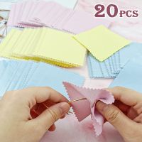 1-20pcs Jewelry Polish Cloth Colors Cleaning Polishing Clothes Glasses Ring Soft Clean Wipe Wiping For Silver Gold Jewelry Tool