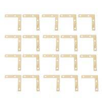 uhunhn 20 pcs 51mm Flat Corner Right 90o Angle Bracket Repair Plate Fixing Brace