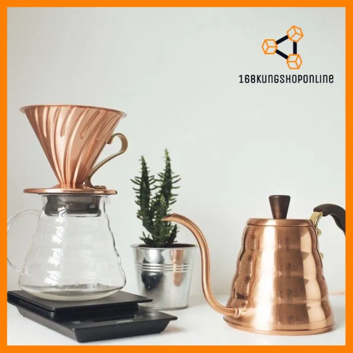 ราคาถูกที่สุด Hario V60 Coffee Copper Dripper ดริปกาแฟ Buono Copper กา