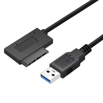 Chaunceybi USB3.0 to Sata II 7 6 13Pin Converter Cable for Laptop CD/DVD ROM Slimline Drive USB 3.0 Hard