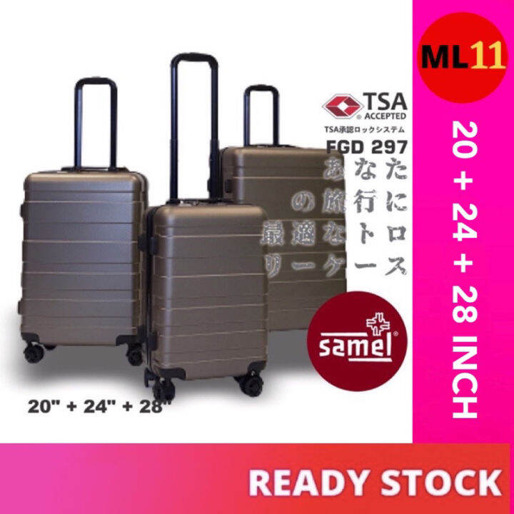 SAMEL (3 in 1 Set) 20'' 24'' 28'' Japanese Concept Extra Thick Luggage