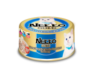 ( 12 กระป๋อง )Nekko Gold ปลาทูน่าหน้าซีฟู้ดเพลทเทอร์ในน้ำเกรวี่ 85g ( น้ำเงิน )