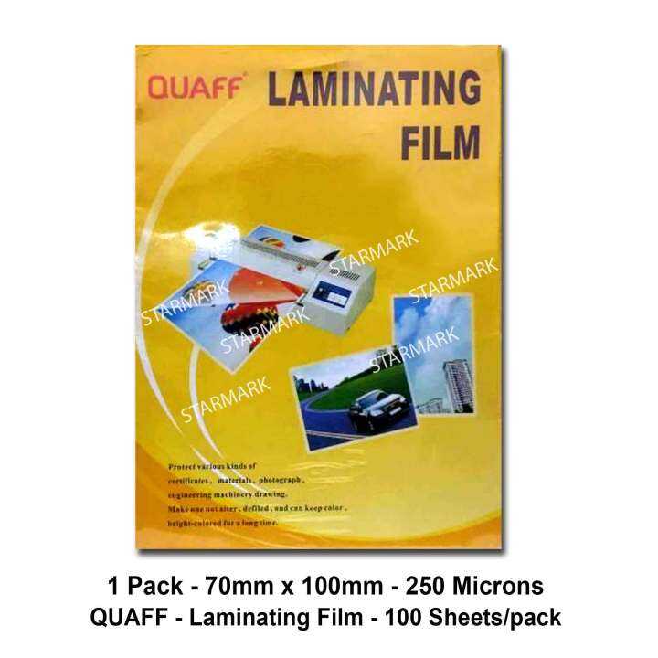 1 Box Quaff Laminating Film Films 100 Sheets/box 70 x 100 mm, 70mm x