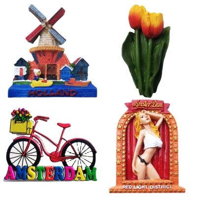 【lz】✺  Viajando Holanda Frigorífico Ímãs Creative Holanda Lembranças Turísticas Home Decor Message Board Stickers