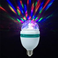 {Super bright bulb} E27 AC 110V 220V ไฟเวที/โคมไฟ RGB ไฟปาร์ตี้3W 6W หลอดไฟที่มีสีสันไฟดิสโก้โชว์โคมไฟโรแมนติกโคมไฟหมุนได้อัตโนมัติ