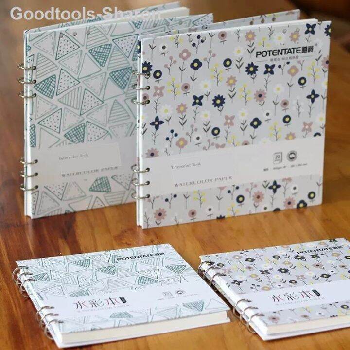 อัตโนมัติ-goodtools-sharon-potentate-300กรัมผ้าฝ้ายสมุดระบายสีน้ำใบหลวมพับสมุดระบายสีน้ำวงกลมเหล็ก0208