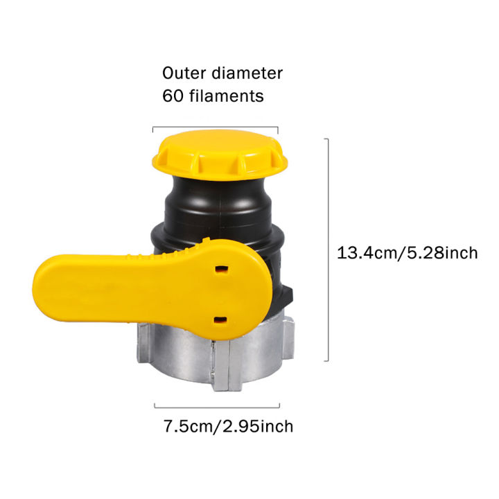 practical-hose-garden-water-tank-adapter-reusable-thread-tote-container-connector-control-ibc-replacement-ball-valve