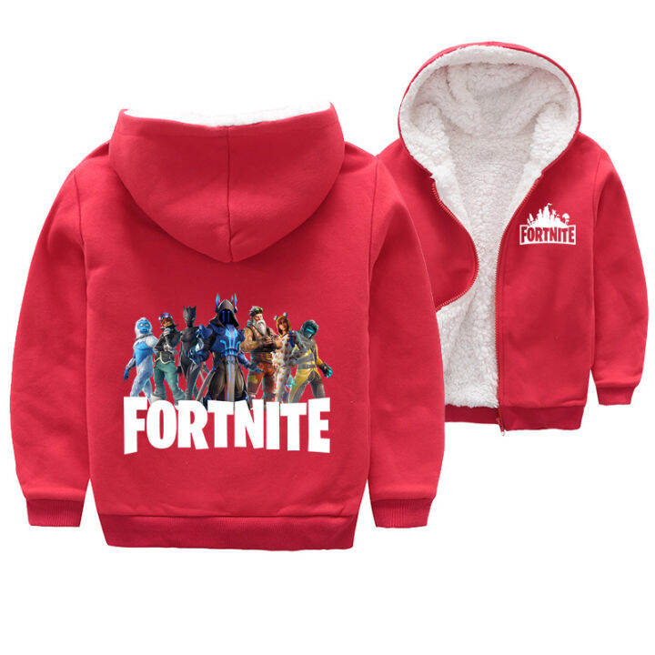 เสื้อแจ็คเก็ตขนแกะ-fortnites-สำหรับวัยรุ่นเด็กหญิงเด็กชายเสื้อผ้าเด็กเสื้อแจ็คเก็ตกันหนาวมีฮู้ดชุดขนแกะติดซิปหนาปะการังขนแกะเสื้อผ้าฤดูหนาว-t067-0000