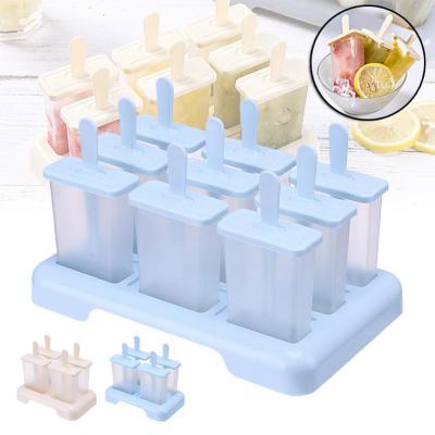 9 Cell Silicone Ice Cream Molds Frozen Ice Cube Molds Popsicle DIY Maker Lolly Mould Freezer B0A0