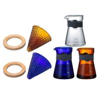 {Xiaoyi Coffee} Strainer Dripper Spour Anti Scald สะดวกในการใช้ช่องทางแก้ว Borosilicate สูงหม้อกาแฟสำหรับร้านอาหารแคมป์ปิ้งบุฟเฟ่ต์ชา