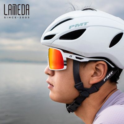 LAMEDA แว่นตาขับขี่จักรยานหลากสีใหม่2023สำหรับทั้งหญิงและชายจักรยานถนนแว่นกันแดดกันลมและกันแสงยูวี